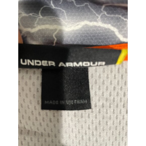 Under Armour Combine Training Mens Medium Full-Zip Jacket Grey/Orange - Picture 16 of 16
